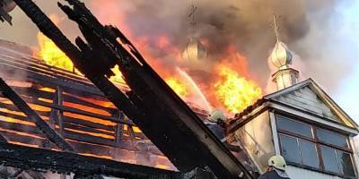 В Хмельницкой области на территории женского монастыря произошел пожар — видео