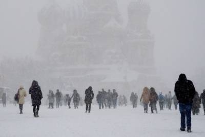 На Москву идет снегопад
