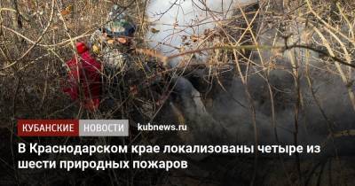 В Краснодарском крае локализованы четыре из шести природных пожаров