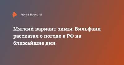 Мягкий вариант зимы: Вильфанд рассказал о погоде в РФ на ближайшие дни