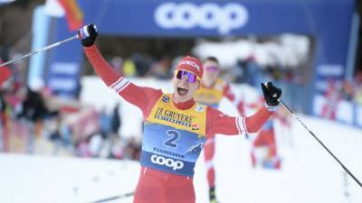 Большунов — о победе в гонке преследования на «Тур де Ски»: сегодня пришлось потрудиться