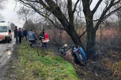 В Житомирской области "Жигули" слетели в кювет и врезались в дерево: есть жертвы