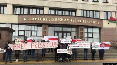 Белорусы вышли на первые в новом году акции протеста