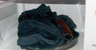 Для чего опытные отечественные хозяйки кладут грязную одежду в микроволновую печь
