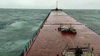 Момент крушения сухогруза в Черном море попал на видео