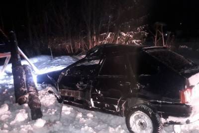 В Каргопольском районе водитель легковушки погиб после въезда в столб