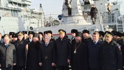 Развожаев поздравил моряков и ветеранов с принятием нового корабля в состав ЧФ России