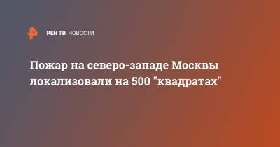 Пожар на северо-западе Москвы локализовали на 500 "квадратах"