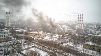 Крупный пожар на севере Москвы локализован