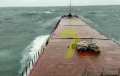 Появилось видео крушения судна с украинцами у берегов Турции