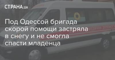 Под Одессой бригада скорой помощи застряла в снегу и не смогла спасти младенца
