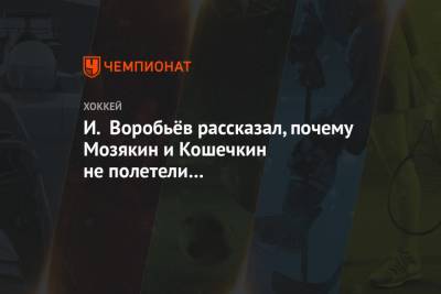 И. Воробьёв рассказал, почему Мозякин и Кошечкин не полетели с «Металлургом» на выезд