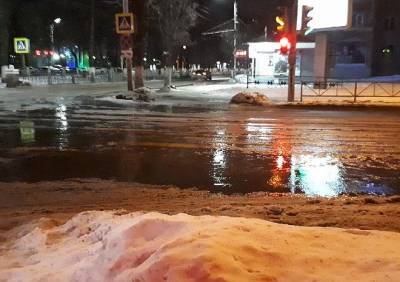 В Рязани затопило улицу Горького