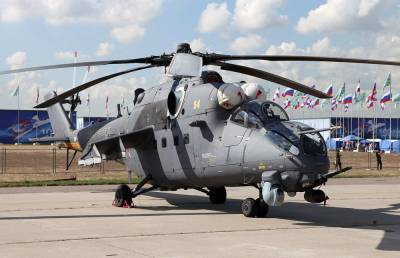 В Ираке ударный вертолёт Ми-35 едва не влетел в армейский грузовик