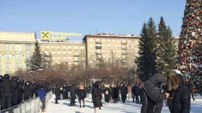 Несанкционированная акция протеста в Новосибирске оказалась малочисленной