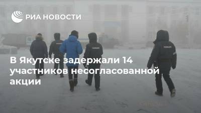 В Якутске задержали 14 участников несогласованной акции
