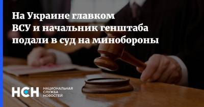 На Украине главком ВСУ и начальник генштаба подали в суд на минобороны