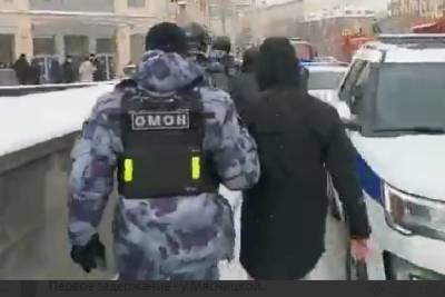 В Москве на незаконной акции начались задержания