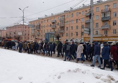 Рязанцы двинулись шествием в сторону площади Ленина