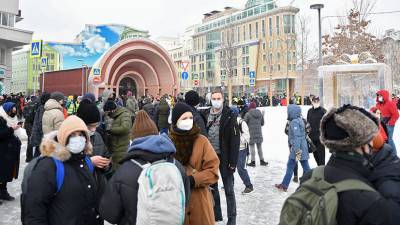 Как проходит несогласованный митинг в Москве