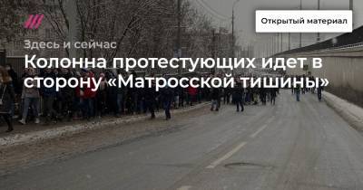 Кирилл Рогов - Колонна протестующих идет в сторону «Матросской тишины» - tvrain.ru - Москва - Санкт-Петербург
