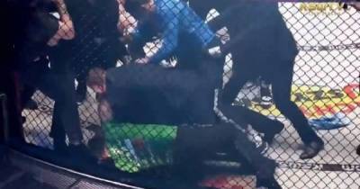 Напал после окончания поединка: российский боец вызвал массовое побоище на турнире в Польше (видео)
