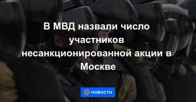 В МВД назвали число участников несанкционированной акции в Москве