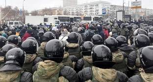 Десятки человек задержаны на акции протеста в Волгограде