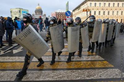 Задержан мужчина, ударивший омоновца на акции оппозиции в Петербурге