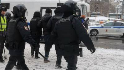В Москве завершился незаконный митинг