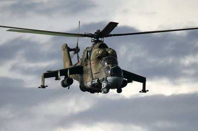 В Сирии сняли на видео полёт вертолёта Ми-24 на предельно низкой высоте