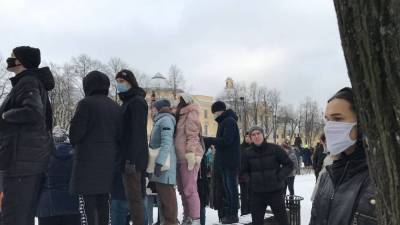 В МВД оценили действия полицейского с оружием на незаконном митинге в Петербурге