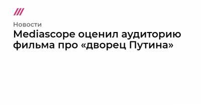 Mediascope оценил аудиторию фильма про «дворец Путина»