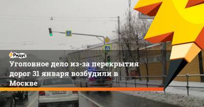 Уголовное дело из-за перекрытия дорог 31 января возбудили в Москве