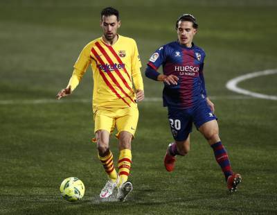 Хуан Карлос - Барселона минимально обыграла Уэску в матче чемпионата Испании - sport.bigmir.net - Испания - Барселона