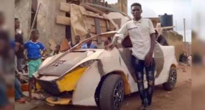 Подросток из Африки построил авто за 200 долларов (ВИДЕО)