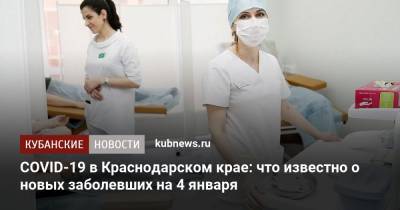 COVID-19 в Краснодарском крае: что известно о новых заболевших на 4 января