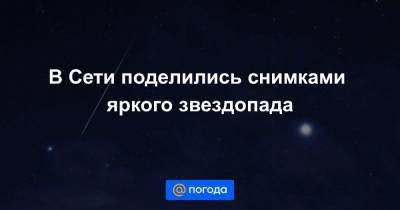 В Сети поделились снимками яркого звездопада