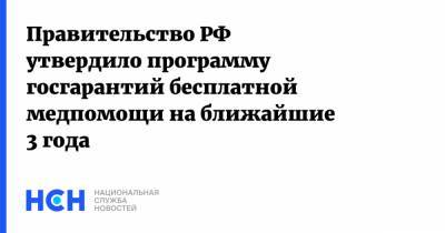 Михаил Мишустин - Правительство РФ утвердило программу госгарантий бесплатной медпомощи на ближайшие 3 года - nsn.fm