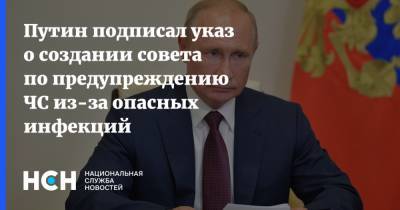 Путин подписал указ о создании совета по предупреждению ЧС из-за опасных инфекций