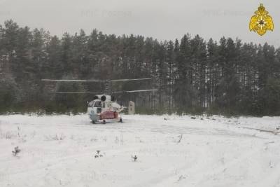 Пациента ЦРБ доставили в Тверь на вертолете