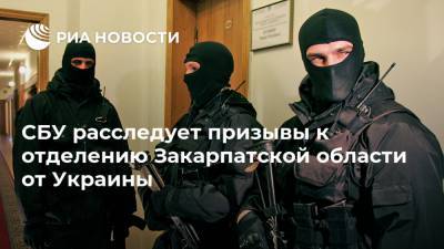 СБУ расследует призывы к отделению Закарпатской области от Украины