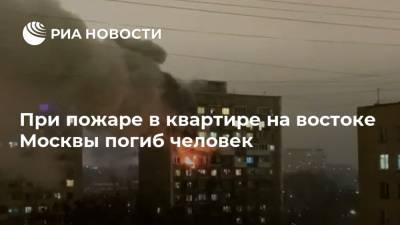 При пожаре в квартире на востоке Москвы погиб человек