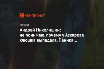 Андрей Николишин: не понимаю, почему у Аскарова клюшка выпадала. Паника в чистом виде