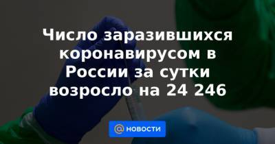 Число заразившихся коронавирусом в России за сутки возросло на 24 246