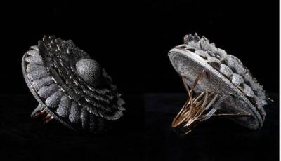 В Индии из почти 13 тысяч бриллиантов создали уникальное кольцо-чернобривец (ВИДЕО)