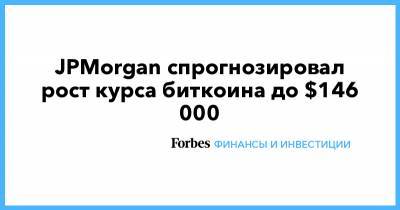 JPMorgan спрогнозировал рост курса биткоина до $146 000 - forbes.ru