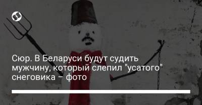 Сюр. В Беларуси будут судить мужчину, который слепил "усатого" снеговика – фото
