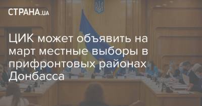ЦИК может объявить на март местные выборы в прифронтовых районах Донбасса