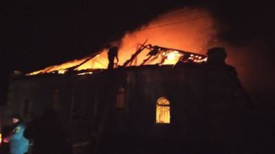 Пожар уничтожил храм святителя Василия Великого в ДНР